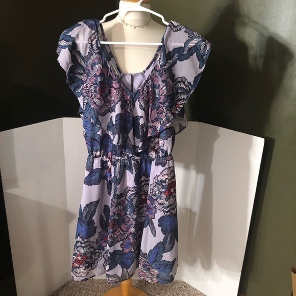 Maurices Romantic Purple Floral Dress Sz XS EUC - Picture 2 of 8